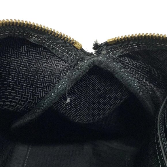 Auth DIOR/ChristianDior Trotteur Black Gray Dark Gray Jacquard Leather Handbag - Picture 13 of 16